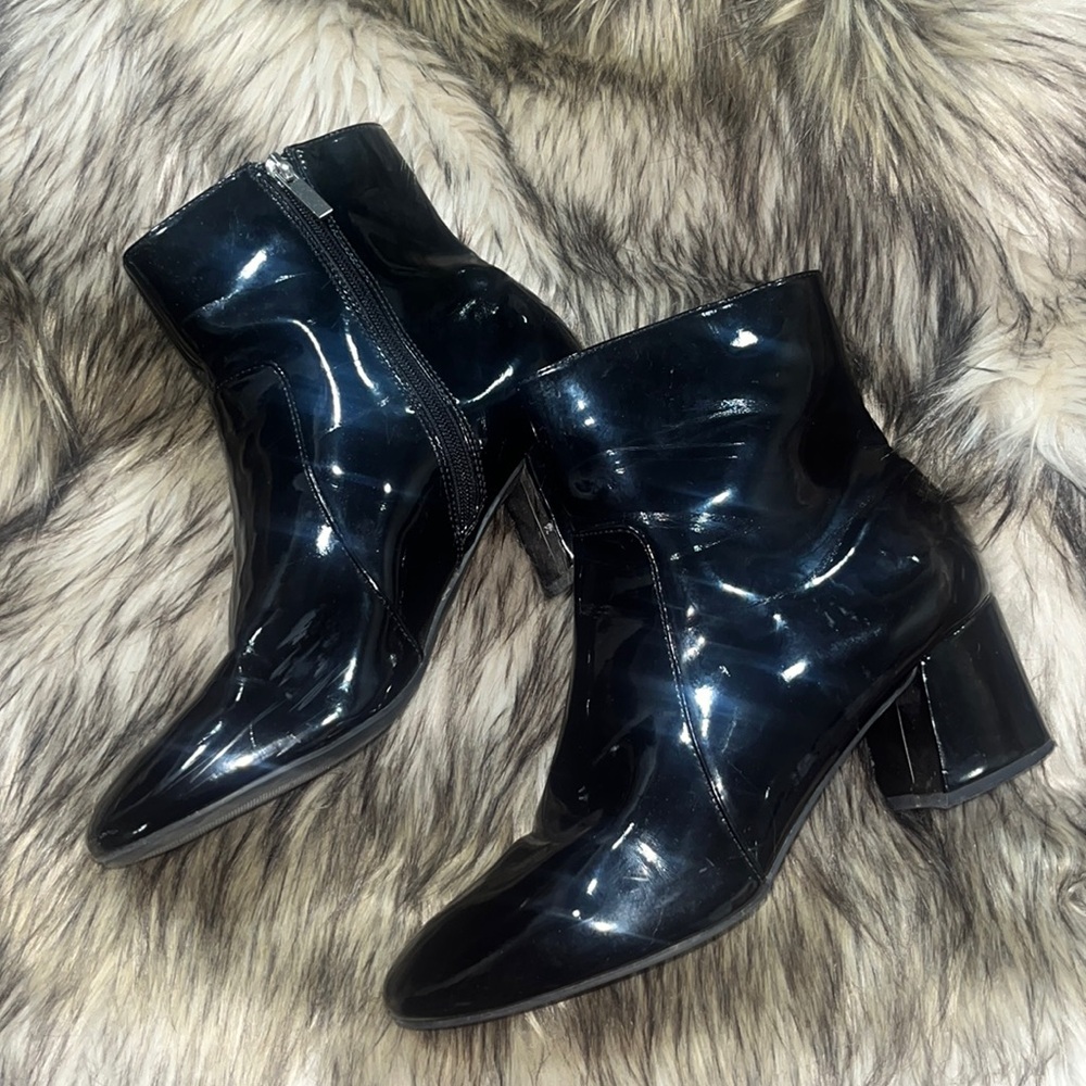 Black Patent Leather Bootie